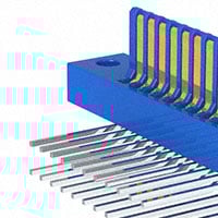 38 Position Male Connector Fits Female Edgecards Gold 0.100" (2.54mm)