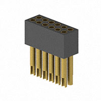 12 Position Receptacle Connector 0.050" (1.27mm) Through Hole Gold