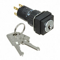 Keylock Switch 2 Position DPST-NO/NC 5A (AC) 250 V AC DC Panel Mount