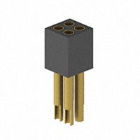 4 Position Receptacle Connector 0.050" (1.27mm) Through Hole Gold