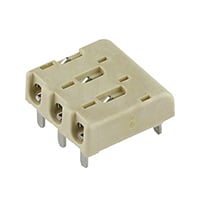 固态照明连接器 3 位置 插座，Poke-In 线 板至电缆/导线 0.157"（4.00mm） 焊接