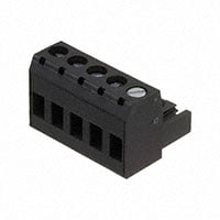 5 Position Terminal Block Plug, Female Sockets 0.200" (5.08mm) 180° Free Hanging (In-Line)