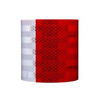 Opvallend markeerband Tape Drukgevoelige lijm (PSA) Lijm Rood, wit 2,00" (50,80mm) X 24,00" (609,60mm)