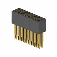 16 Position Receptacle Connector 0.050" (1.27mm) Through Hole Gold