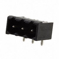 3 Position Terminal Block Header, Male Pins, Shrouded (4 Side) 0.200" (5.08mm) 90°, Right Angle Through Hole