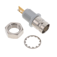 BNC 連接器 插座、內孔式插座 50Ohm 面板安裝 焊錫坑