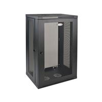 Metal, Steel Cabinet Rack Enclosed, Bottom, Front, Sides, Top 23.630" L x 17.720" W x 40.870" H (600.20mm x 450.09mm x 1038.10mm) Black