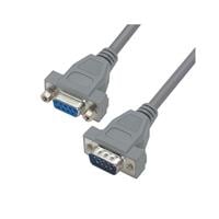 D-Sub Cable Assembly DB9 Gray, Individual (Round) 5.00' (1.52m) Receptacle, Female Sockets to Plug, Male Pins Shielded
