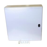 Enclosure Metal, Steel Gray Cover Included 23.622" L x 23.622" W (600.00mm x 600.00mm) X 9.843" (250.00mm)