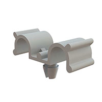 Cable Clip, U-Type Natural Push In 0.250" (6.35mm)