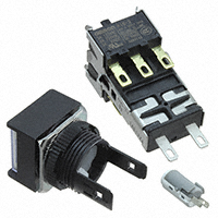 Pushbutton Switch DPDT Standard, Illuminated Panel Mount, Front