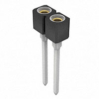 2 Positions Douille Connecteur 0,100 po (2,54mm) Trou traversant Or