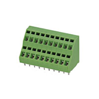 20 Position Wire to Board Terminal Block 45° (135°) Angle with Board 0.200" (5.08mm) Through Hole