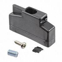 25 Position One Piece Backshell Connector Black 180° Unshielded