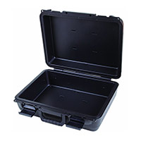 Case Plastic, Conductive Black Hinged Door, Lid 17.000" L x 14.500" W (431.80mm x 368.30mm) X 6.500" (165.10mm)