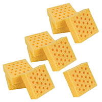 瑞士奶酪风格 焊接 海绵 配用 焊接烙铁，工作台 2.72" 长 x 2.72" 宽（69.0mm x 69.0mm）