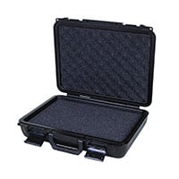 Estuche Plástico, polipropileno Negro Puerta articulada, tapa 17.000" L x 14.500" A (431.80mm x 368.30mm) X 4.500" (114.30mm)