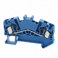 Terminal Block Connector 2 Position Feed Through Blue 10-28 AWG