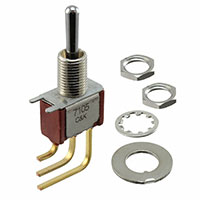 拨动开关 SPDT 面板安装，直角，垂直