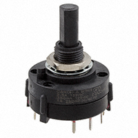 Rotary Switch 4 Position DP4T 2.5A (AC), 350mA (DC) 125 V AC Panel Mount, Through Hole