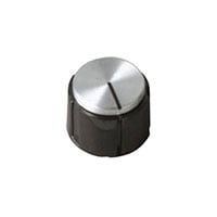 Knob 0.250" (6.35mm) Shaft with Line on Top Phenolic Black