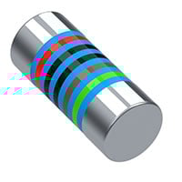 2 kOhms ±0,5% 0,25W, 1/4W Chipwiderstand MELF, 0204 Schwefelfrei, Automobilzulassung AEC-Q200 Dünnschicht