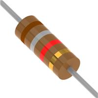 1.8 kOhms ±5% 0.5W, 1/2W Through Hole Resistor Axial Non-Inductive, Pulse Withstanding Carbon Composition