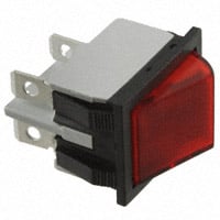 翹板開關 DPST 16A (AC)、15A (DC) 125 V 面板安裝、嵌入式