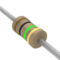 1 MOhms ±5% 0.125W、1/8W スルーホール型抵抗器 アキシャル 炭素皮膜