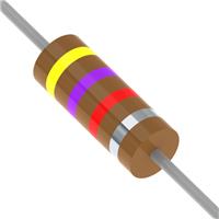 4.7 kOhms ±10% 0.5W, 1/2W Through Hole Resistor Axial Non-Inductive, Pulse Withstanding Carbon Composition