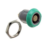 9 Position Circular Connector Receptacle, Female Sockets Solder Cup