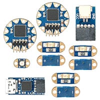 Wearables Starter Pack Kit TinyLily MCU, LEDs, Adapters, Switch