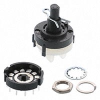 Interruttori rotanti 12 posizioni SP12T 2,5A (c.a.), 350mA (c.c.) 125 V c.a. Montaggio a pannello, foro passante