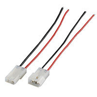 2 Position Cable Assembly Rectangular Socket to Plug 0.500' (152.40mm, 6.00")