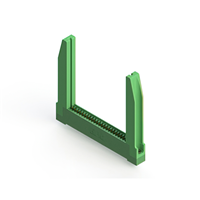 25 Position Femelle Connecteur Non spécifié, bord unique Or 0,100 po (2,54mm) Vert