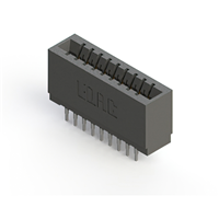 18 Position Female Connector Non Specified - Dual Edge Gold 0.125" (3.18mm) Black