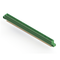 68 Position Female Connector Non Specified - Single Edge Gold 0.100" (2.54mm) Green