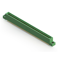 98 Position Female Connector Non Specified - Dual Edge Gold 0.100" (2.54mm) Green