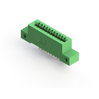 11 Position Female Connector Non Specified - Single Edge Gold 0.100" (2.54mm) Green