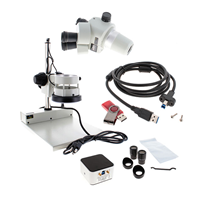 Mikroskop, Stereo-Zoom (trinokular) 6,75x bis 50x LED, Weiß (60)