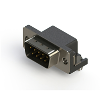 9 Position D-Sub Plug, Male Pins Connector