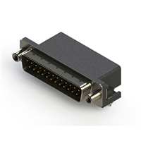 25 Position D-Sub Plug, Male Pins Connector