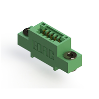 5 Position Female Connector Non Specified - Single Edge Gold 0.100" (2.54mm) Green