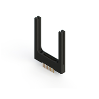 16 Position Female Connector Non Specified - Dual Edge Gold 0.125" (3.18mm) Black