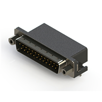 25 Position D-Sub Plug, Male Pins Connector