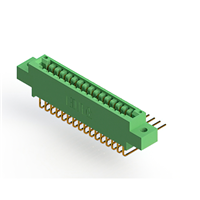 32 Position Female Connector Non Specified - Dual Edge Gold 0.125" (3.18mm) Green