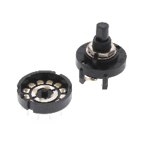 Rotary Switch 6 Position DP6T 2.5A (AC), 350mA (DC) 125 V AC Panel Mount, Through Hole