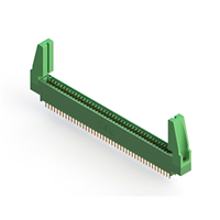 88 Position Female Connector Non Specified - Dual Edge Gold 0.100" (2.54mm) Green