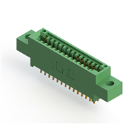 28 Position Femelle Connecteur Non spécifié - double bord Or 0,100 po (2,54mm) Vert