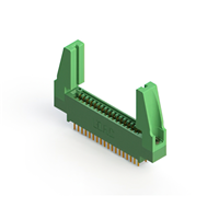 36 Position Female Connector Non Specified - Dual Edge Gold 0.100" (2.54mm) Green